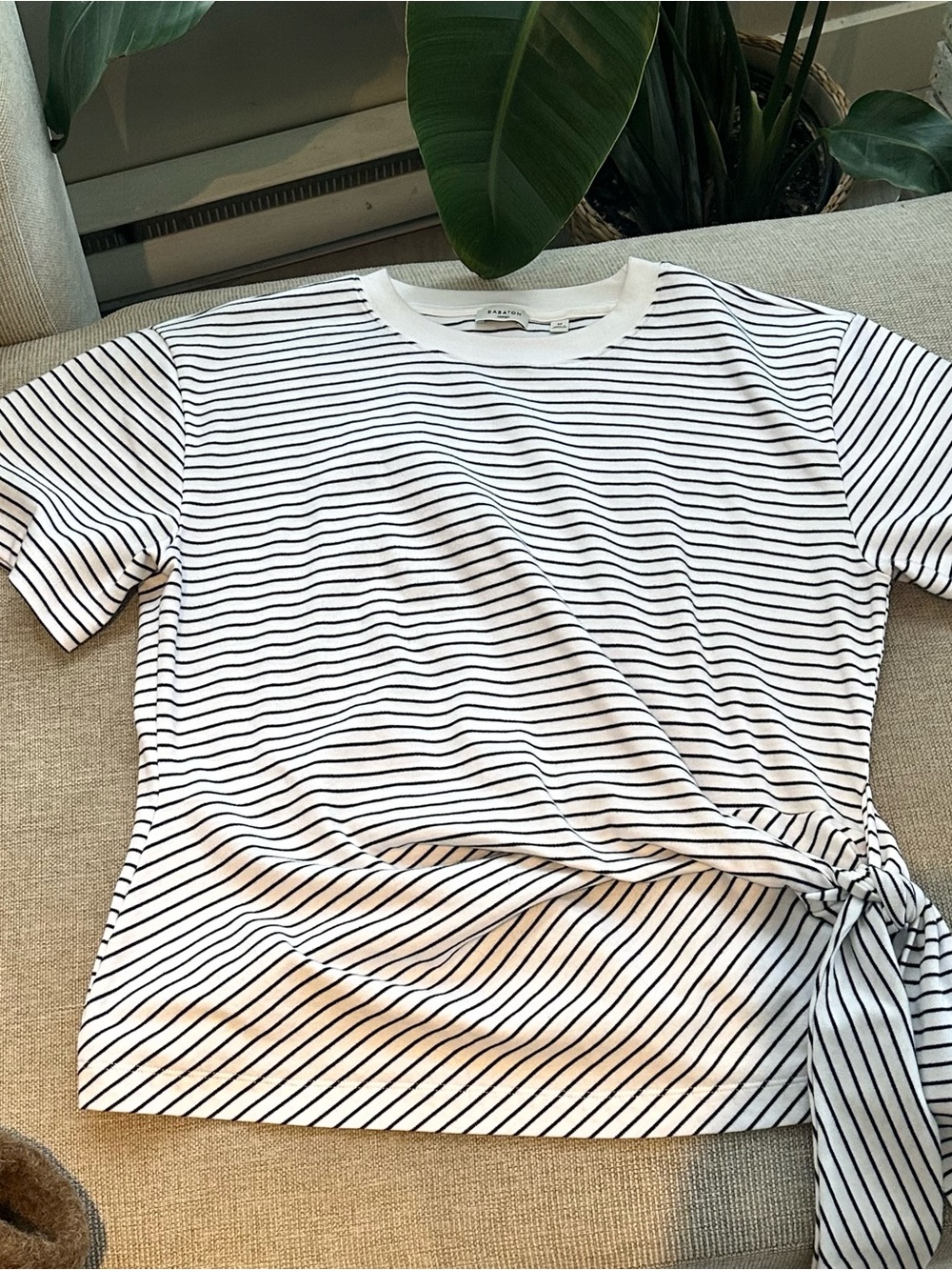 🌟LAST PRICE🌟Aritzia Babaton Interlock Cotton Assent T-Shirt - Picture 2 of 6